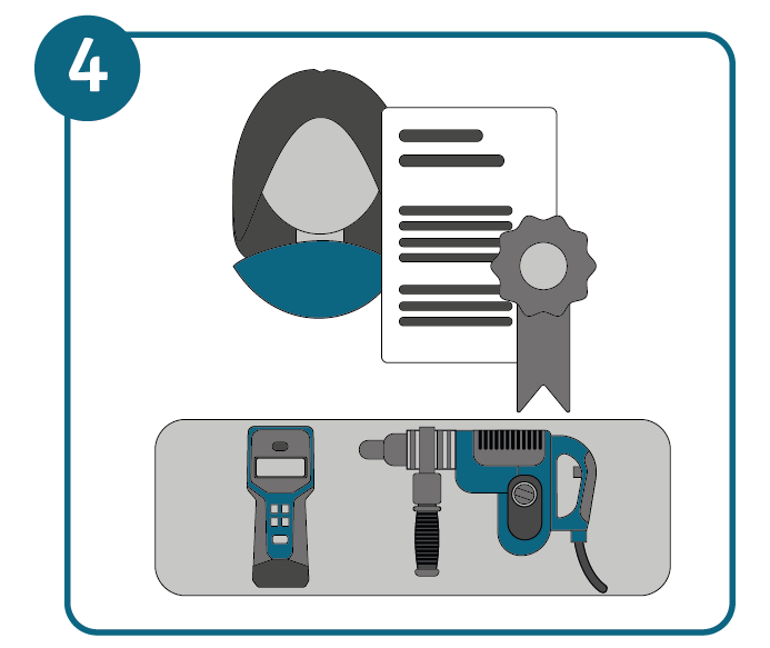 Check if you are allowed to repair the power tool yourself.